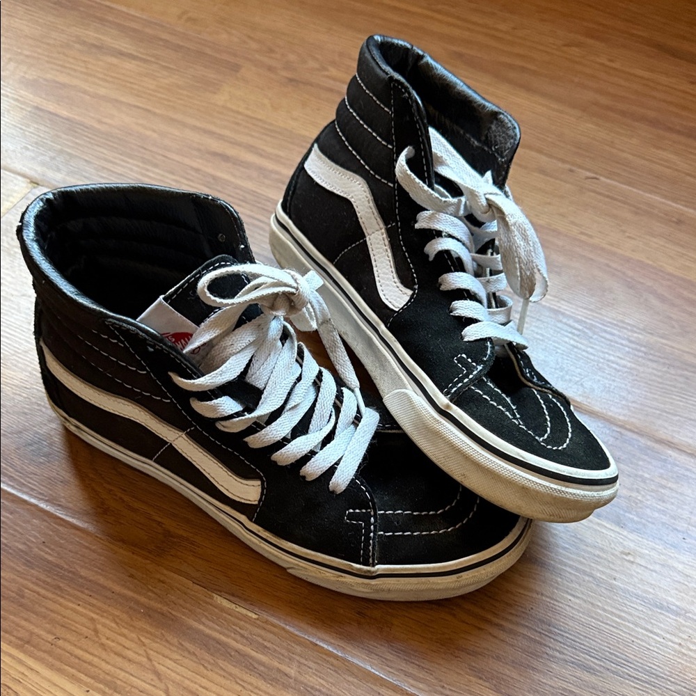 Black and White High-Top Vans